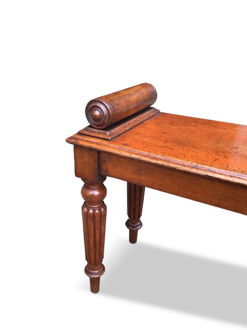 REGENCY MAHOGANY HALL BENCH - ADDITIONAL PHOTO 4
