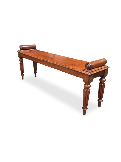 REGENCY MAHOGANY HALL BENCH - ADDITIONAL PHOTO 7