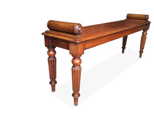 REGENCY MAHOGANY HALL BENCH - ADDITIONAL PHOTO 8