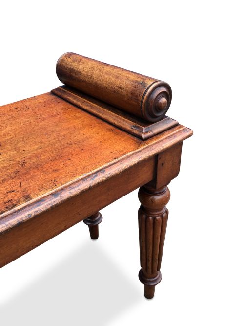 REGENCY MAHOGANY HALL BENCH - ADDITIONAL PHOTO 9