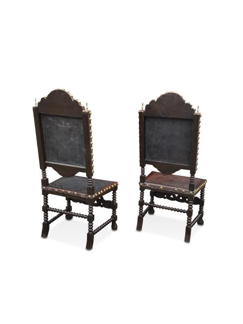 PAIR OF SPANISH LEATHER CHAIRS - ADDITIONAL PHOTO 11
