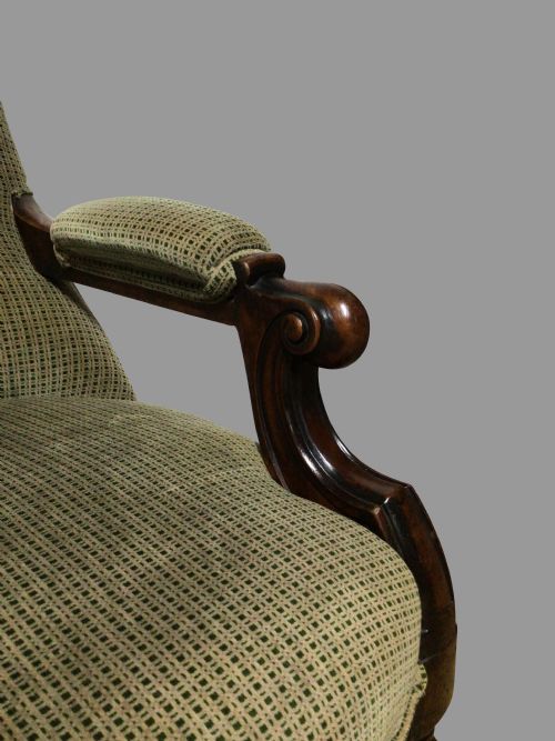 19TH CENTURY MAHOGANY LIBRARY CHAIR - ADDITIONAL PHOTO 7