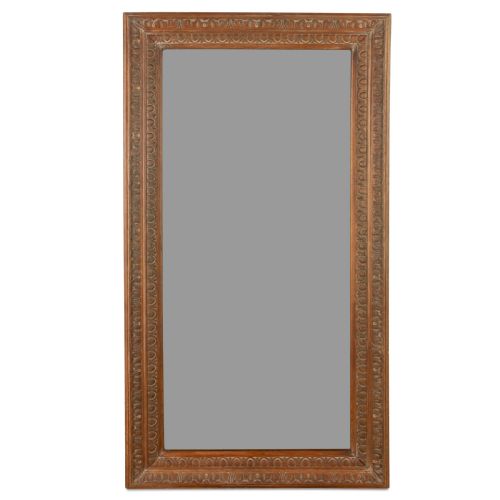 19th century large oak mirror - CATEGORY: ANTIQUE MIRRORS - DATED 19TH CENTURY
