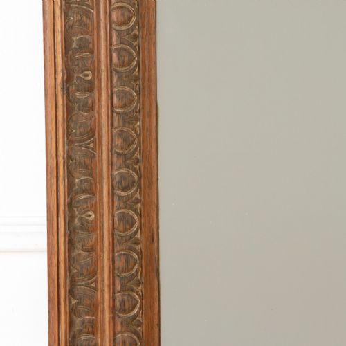 19TH CENTURY LARGE OAK MIRROR - ADDITIONAL PHOTO 3