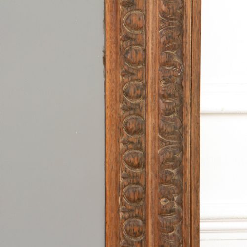 19TH CENTURY LARGE OAK MIRROR - ADDITIONAL PHOTO 4