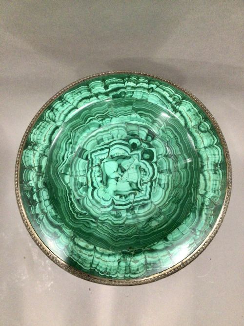 LARGE 19TH CENTURY GRAND TOUR MALACHITE TAZZA - ADDITIONAL PHOTO 1