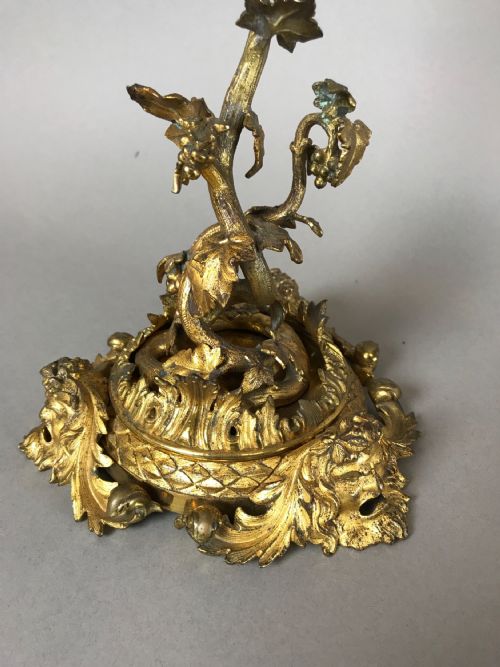 C18TH PAIR OF GILT BRONZE CANDLESTICKS - ADDITIONAL PHOTO 8