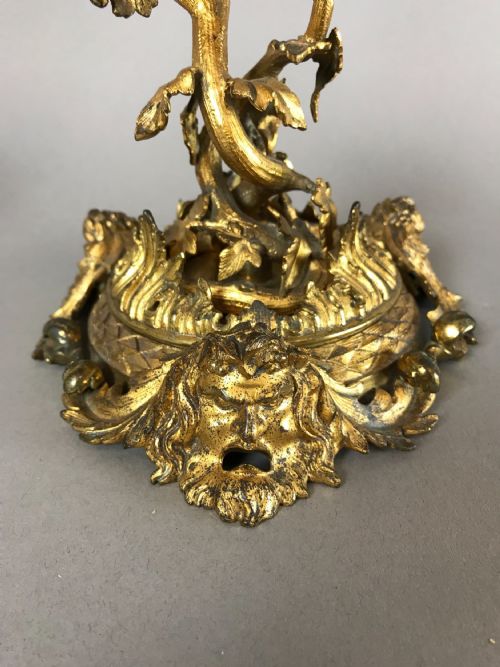 C18TH PAIR OF GILT BRONZE CANDLESTICKS - ADDITIONAL PHOTO 9