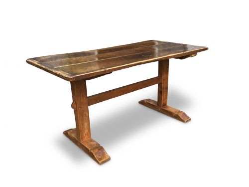 early 19th century fruitwood farmhouse table - CATEGORY: ANTIQUE TABLES - DATED 19TH CENTURY