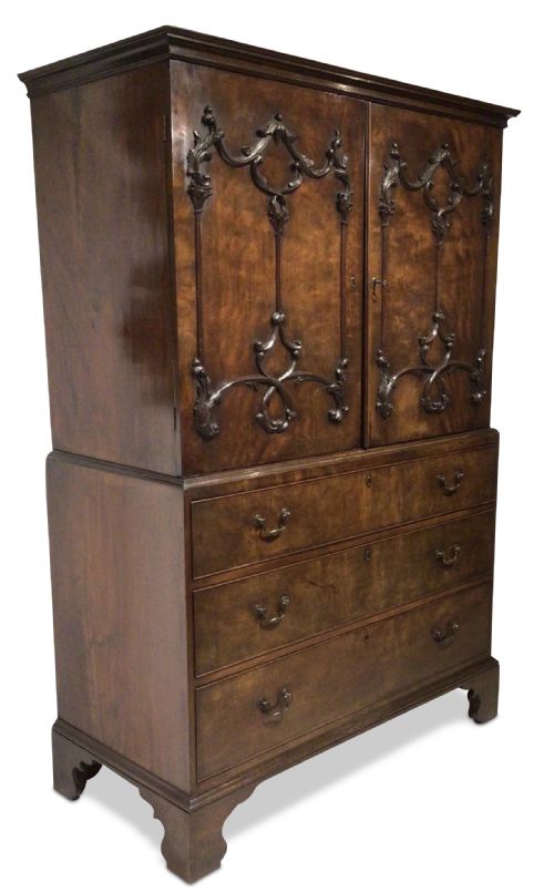 18TH CENTURY MAHOGANY LINEN PRESS - ADDITIONAL PHOTO 7