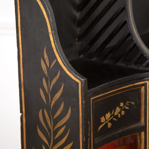 C19TH SHAPELY DECORATED SIDE CABINET - ADDITIONAL PHOTO 4