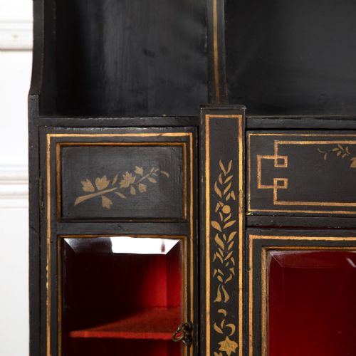 C19TH SHAPELY DECORATED SIDE CABINET - ADDITIONAL PHOTO 7