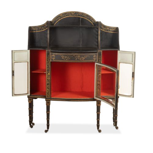 C19TH SHAPELY DECORATED SIDE CABINET - ADDITIONAL PHOTO 11