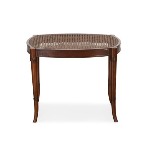 early c20th mahogany caned stool - CATEGORY: ANTIQUE STOOLS - DATED EDWARDIAN