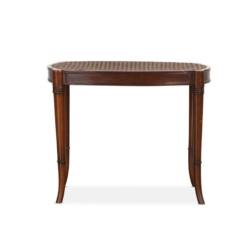EARLY C20TH MAHOGANY CANED STOOL - ADDITIONAL PHOTO 1