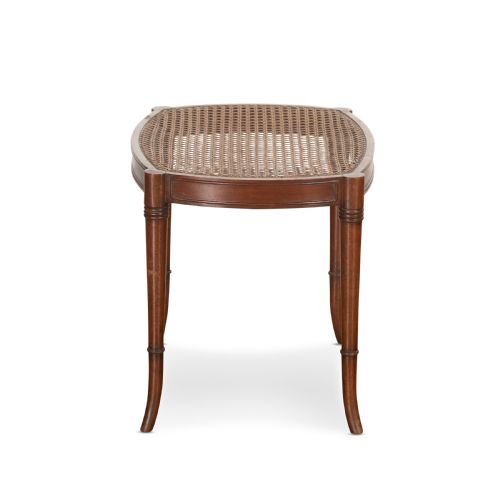 EARLY C20TH MAHOGANY CANED STOOL - ADDITIONAL PHOTO 8