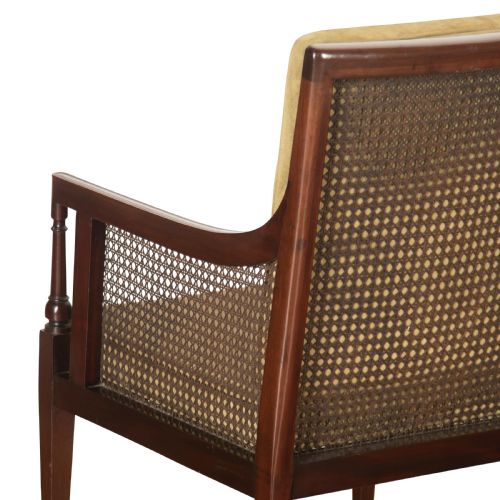LATE C19TH PAIR OF MAHOGANY BERGERE CHAIRS - ADDITIONAL PHOTO 8