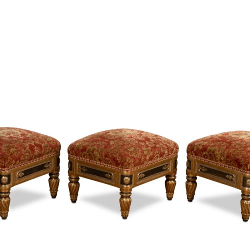 C19TH SET OF 4 GILT STOOLS - ADDITIONAL PHOTO 2