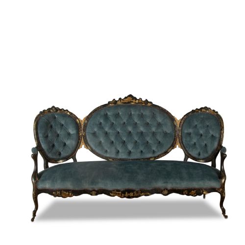 19th century french chinoiserie settee - CATEGORY: ANTIQUE SOFAS - DATED 1860