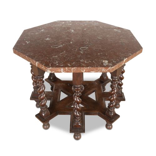19th century centrehall table with marble top - CATEGORY: ANTIQUE TABLES - DATED 1860