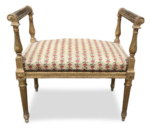 19th century french giltwood stool - CATEGORY: ANTIQUE STOOLS - DATED 1860