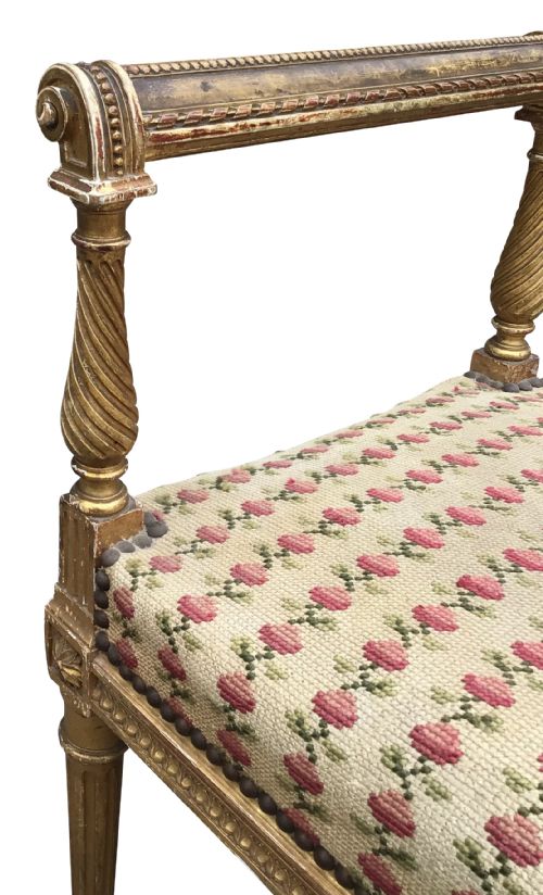 19TH CENTURY FRENCH GILTWOOD STOOL - ADDITIONAL PHOTO 5