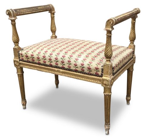 19TH CENTURY FRENCH GILTWOOD STOOL - ADDITIONAL PHOTO 7