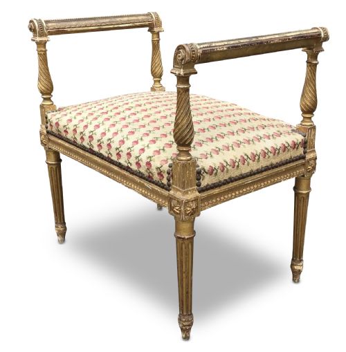 19TH CENTURY FRENCH GILTWOOD STOOL - ADDITIONAL PHOTO 8