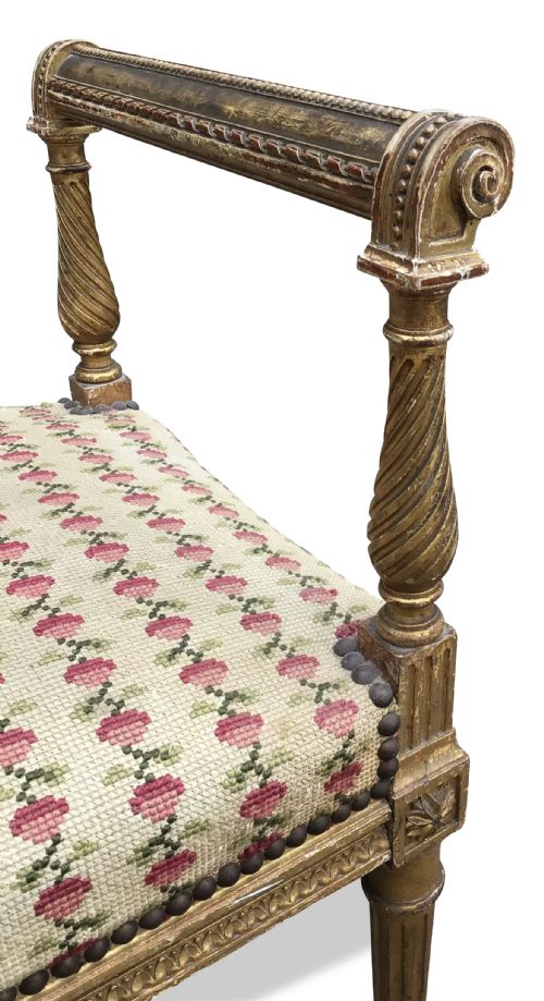 19TH CENTURY FRENCH GILTWOOD STOOL - ADDITIONAL PHOTO 9