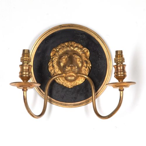 19TH CENTURY PAIR BRONZE WALL LIGHTS - ADDITIONAL PHOTO 1
