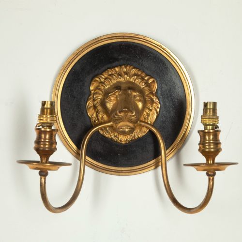 19TH CENTURY PAIR BRONZE WALL LIGHTS - ADDITIONAL PHOTO 2