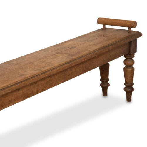 LARGE 19TH CENTURY OAK HALL BENCH - ADDITIONAL PHOTO 8