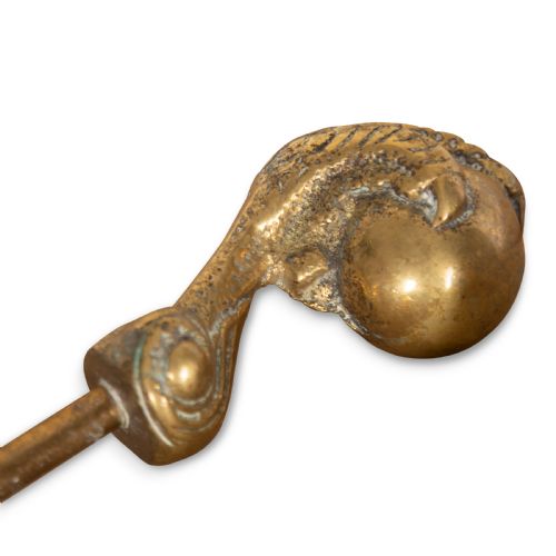 C19TH SET OF BRASS FIRE TOOLSIRONS - ADDITIONAL PHOTO 5