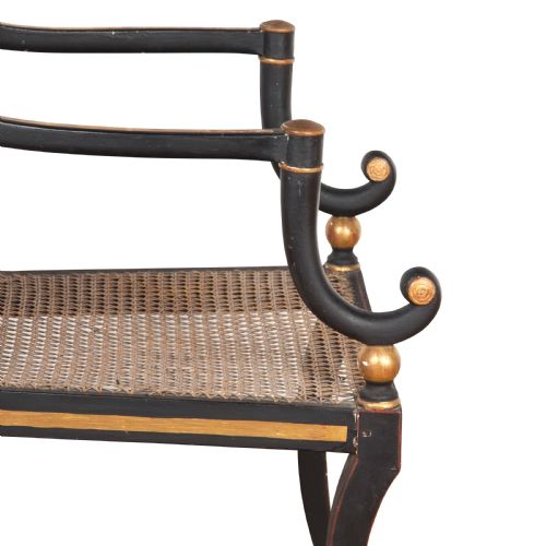 REGENCY DECORATED OPEN ARMCHAIR - ADDITIONAL PHOTO 5