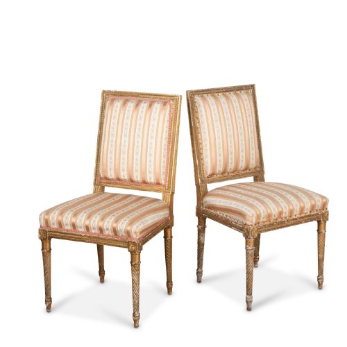 pair of 19th century giltwood side chairs - CATEGORY: ANTIQUE CHAIRS - DATED 19TH CENTURY