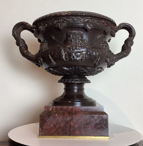 19TH CENTURY GRAND TOUR BRONZE WARWICK VASE - ADDITIONAL PHOTO 3