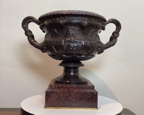 19TH CENTURY GRAND TOUR BRONZE WARWICK VASE - ADDITIONAL PHOTO 5