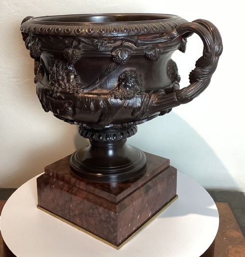 19TH CENTURY GRAND TOUR BRONZE WARWICK VASE - ADDITIONAL PHOTO 6