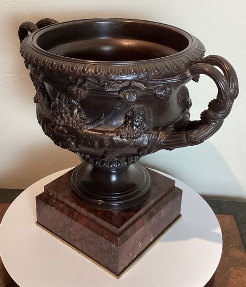 19TH CENTURY GRAND TOUR BRONZE WARWICK VASE - ADDITIONAL PHOTO 7