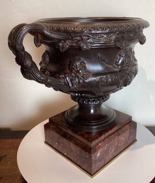 19TH CENTURY GRAND TOUR BRONZE WARWICK VASE - ADDITIONAL PHOTO 11