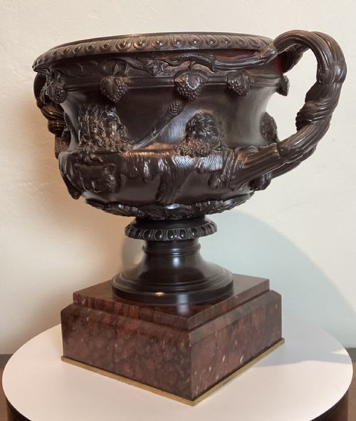 19TH CENTURY GRAND TOUR BRONZE WARWICK VASE - ADDITIONAL PHOTO 12