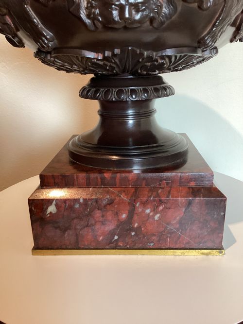 19TH CENTURY GRAND TOUR BRONZE WARWICK VASE - ADDITIONAL PHOTO 15