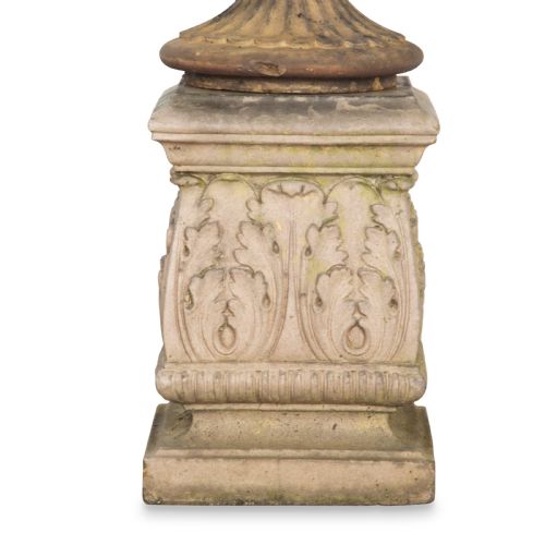 19TH CENTURY TERRACOTTA URN ON PEDESTAL - ADDITIONAL PHOTO 8
