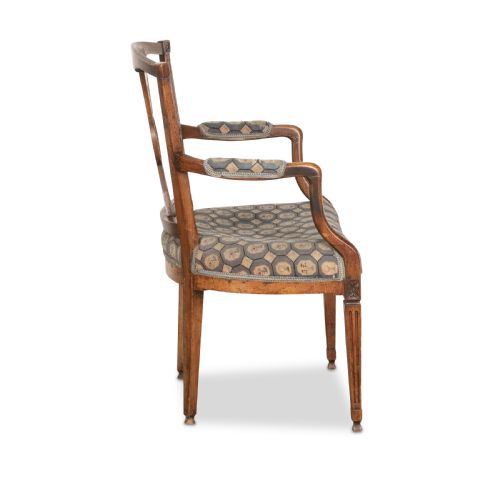 C19TH ELM OPEN ARMCHAIR - ADDITIONAL PHOTO 2