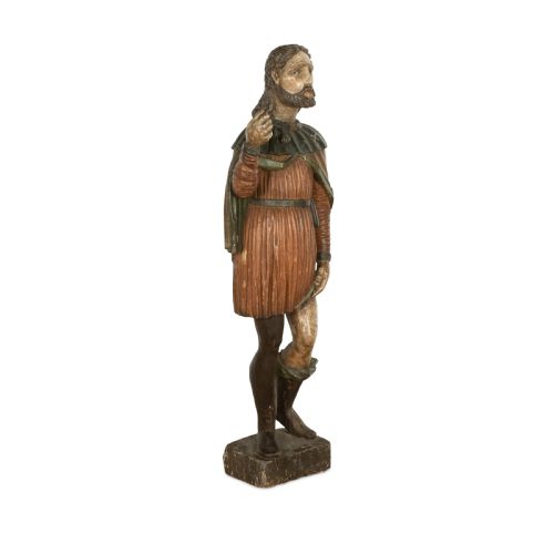 LARGE 18TH CENTURY CARVING OF ST ROCHE - ADDITIONAL PHOTO 1