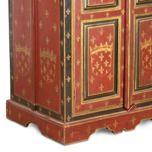 C19TH TALL PAINTED CUPBOARD - ADDITIONAL PHOTO 3