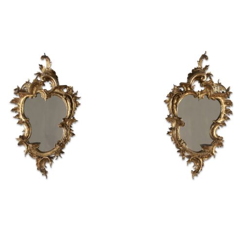 19th century pair of italian mirrors - CATEGORY: ANTIQUE MIRRORS - DATED 19TH CENTURY