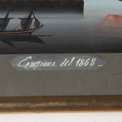 PAIR OF LARGE VESUVIUS GOUACHE PAINTINGS - ADDITIONAL PHOTO 4