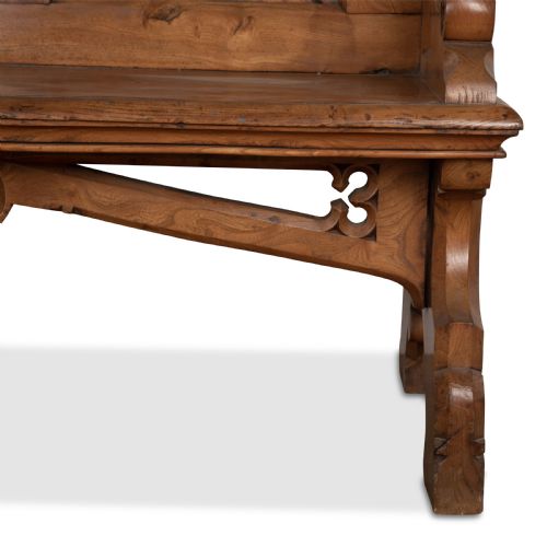 C19TH COUNTRY HOUSE ELM BENCH - ADDITIONAL PHOTO 13