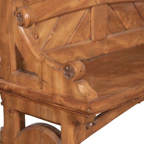 C19TH COUNTRY HOUSE ELM BENCH - ADDITIONAL PHOTO 3